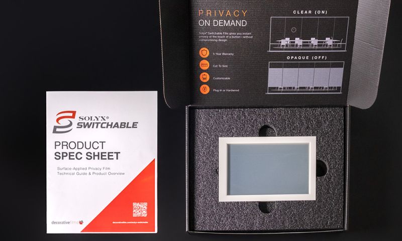 SX-SF-SAMPLE Solyx Switchable Film Sample